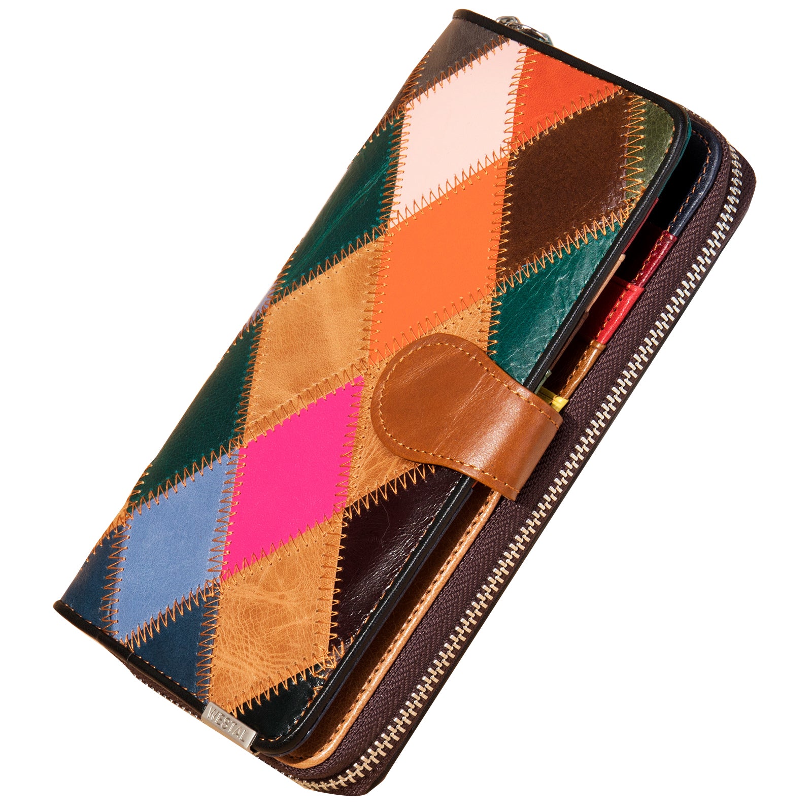 3017 Color Splicing Zipper Long Wallet Women Purse Top Layer Cowhide Leather Cellphone Clutch 3017 Color Splicing Zipper Long Wallet Women Purse Top Layer Cowhide Leather Cellphone Clutch